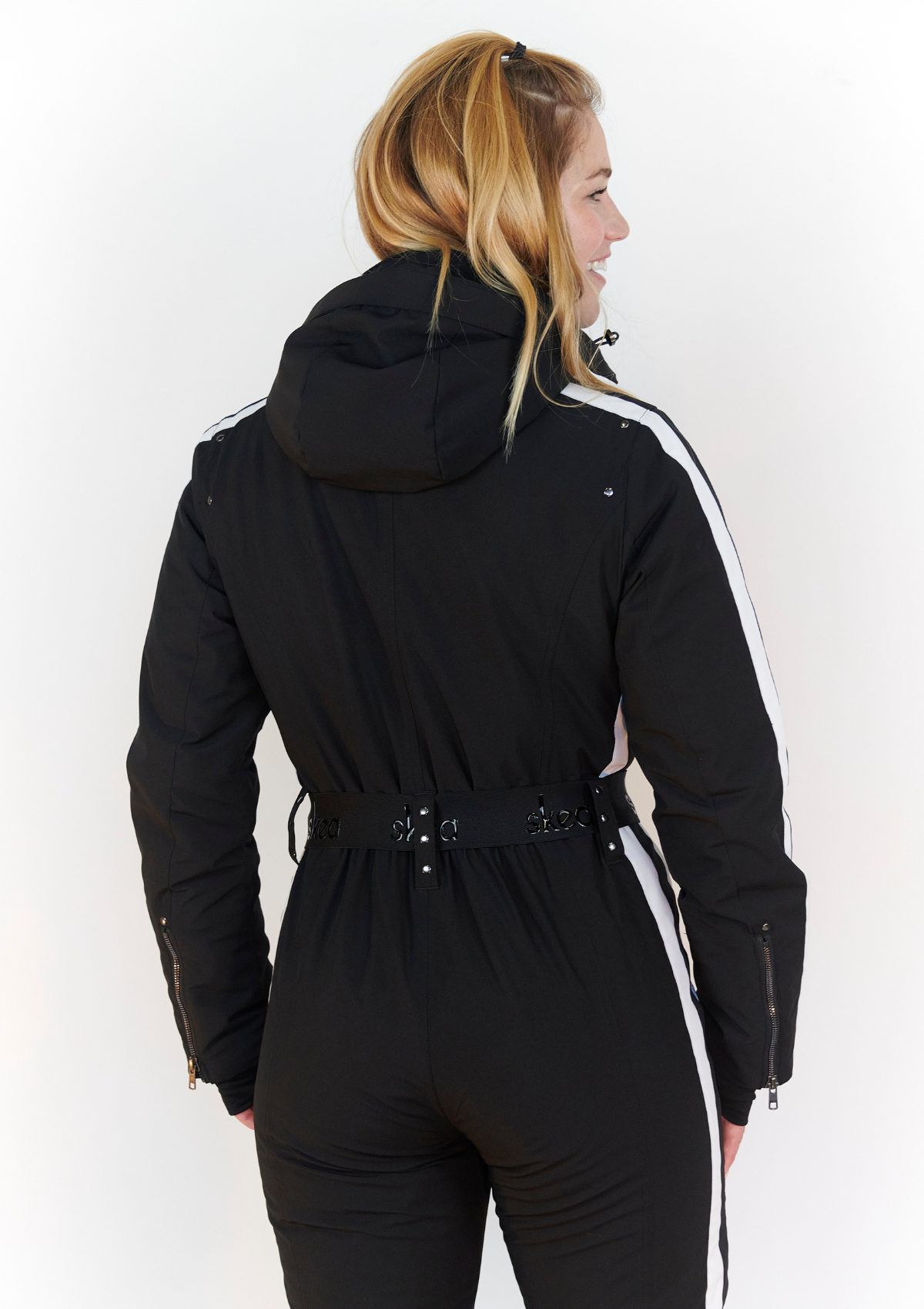 ski jackets, ski pants, luxury skiwear, ski apparel, ski fashion, fur ski apparel, fur trim, Brit One-Piece Suit, Skea Limited, Skea Limited - Skea Limited