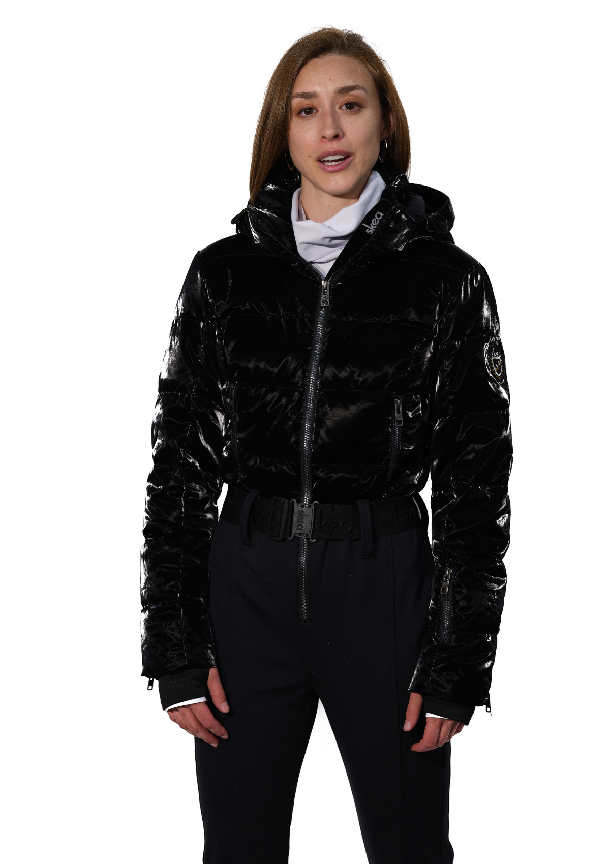ski jackets, ski pants, luxury skiwear, ski apparel, ski fashion, fur ski apparel, fur trim, Riva One-Piece Ski Suit, Skea Limited, Skea Limited - Skea Limited