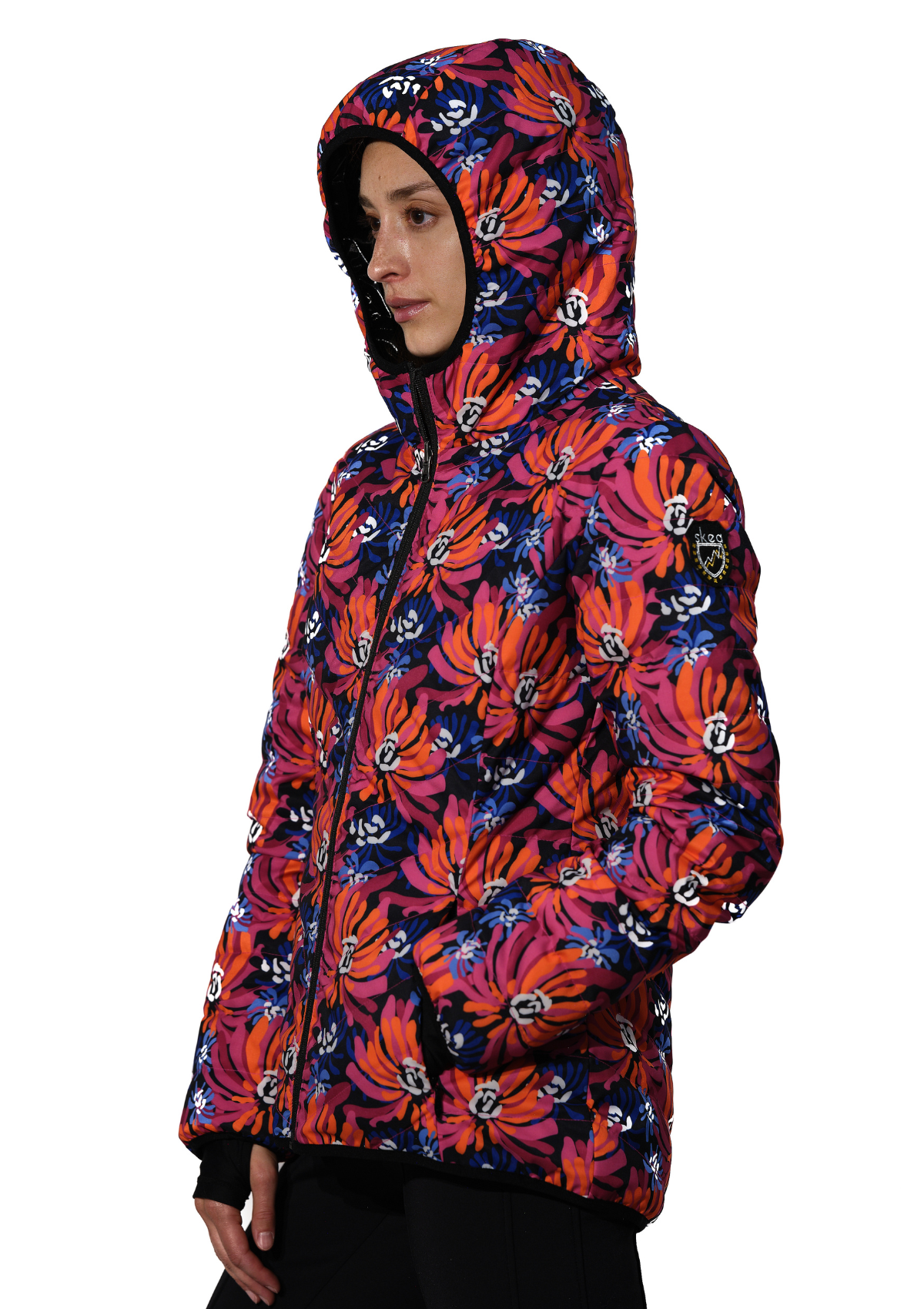 ski jackets, ski pants, luxury skiwear, ski apparel, ski fashion, fur ski apparel, fur trim, Noon Puffy Reversible Jacket, Skea Limited, Skea Limited - Skea Limited