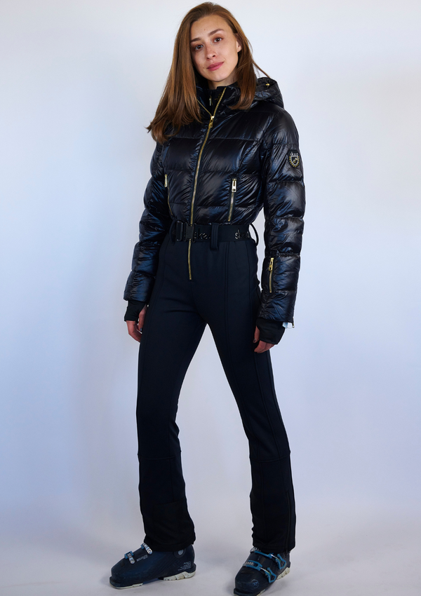 ski jackets, ski pants, luxury skiwear, ski apparel, ski fashion, fur ski apparel, fur trim, Riva One-Piece Ski Suit 50th Anniversary Collection, Skea Limited, Skea Limited - Skea Limited