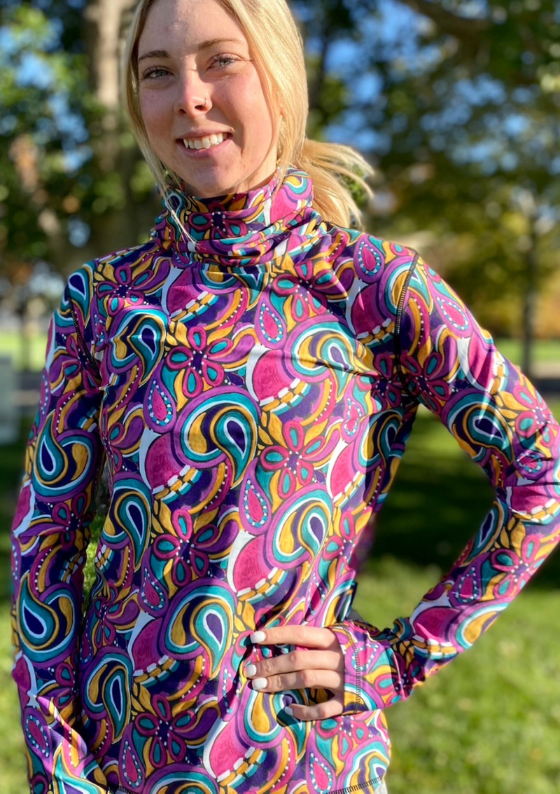 ski jackets, ski pants, luxury skiwear, ski apparel, ski fashion, fur ski apparel, fur trim, Bonnie Tall Neck Top - Outlet, Skea Limited, Skea Limited - Skea Limited