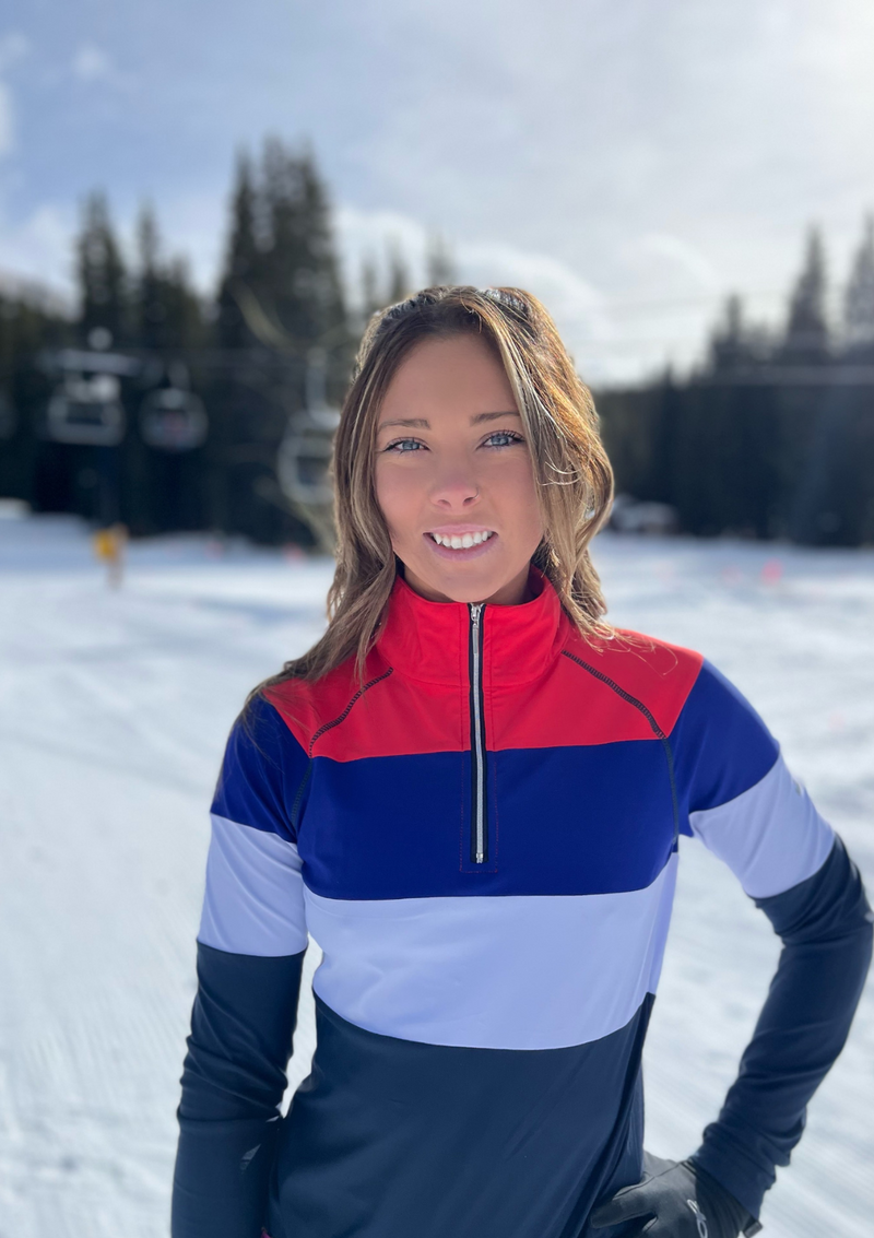 ski jackets, ski pants, luxury skiwear, ski apparel, ski fashion, fur ski apparel, fur trim, Callie Long Sleeve Top, Skea Limited, Skea Limited - Skea Limited