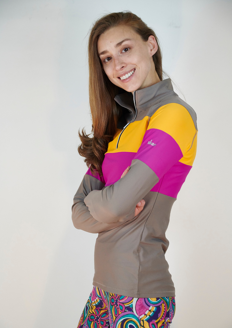 ski jackets, ski pants, luxury skiwear, ski apparel, ski fashion, fur ski apparel, fur trim, Callie Long Sleeve Top, Skea Limited, Skea Limited - Skea Limited