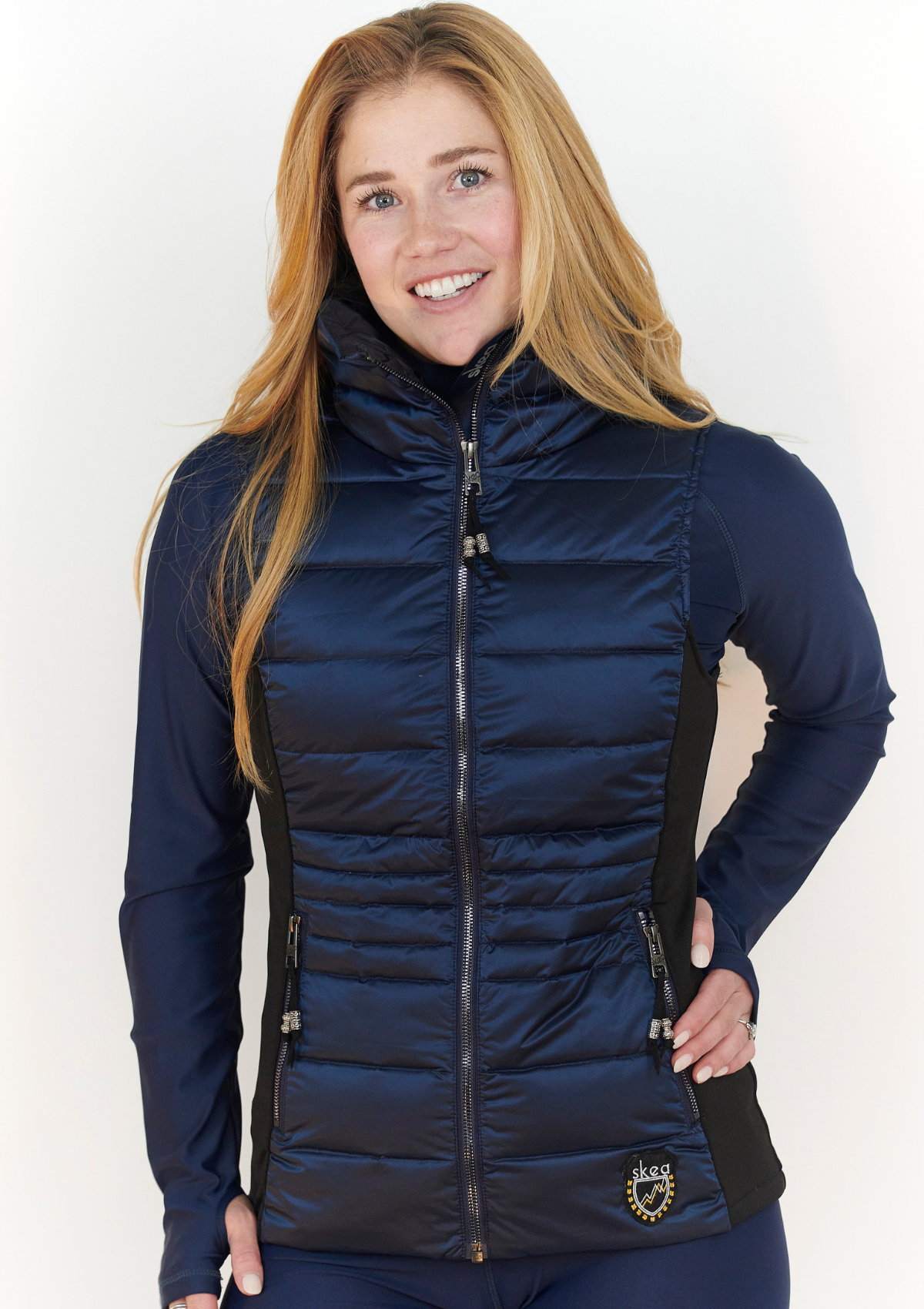 ski jackets, ski pants, luxury skiwear, ski apparel, ski fashion, fur ski apparel, fur trim, Cosmic Vest - Stars & Stripes Savings, Skea Limited, Skea Limited - Skea Limited