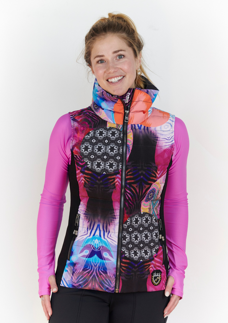 ski jackets, ski pants, luxury skiwear, ski apparel, ski fashion, fur ski apparel, fur trim, Cosmic Vest - Outlet, Skea Limited, Skea Limited - Skea Limited