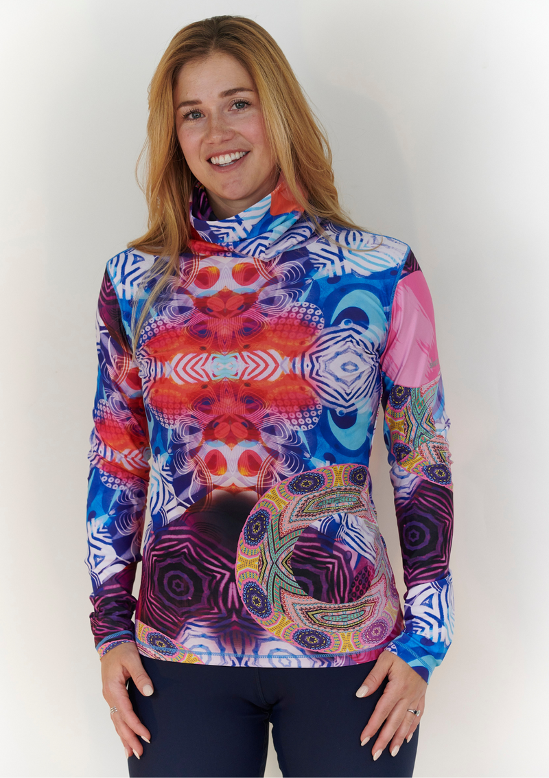 ski jackets, ski pants, luxury skiwear, ski apparel, ski fashion, fur ski apparel, fur trim, Bonnie Tall Neck Top - Outlet, Skea Limited, Skea Limited - Skea Limited