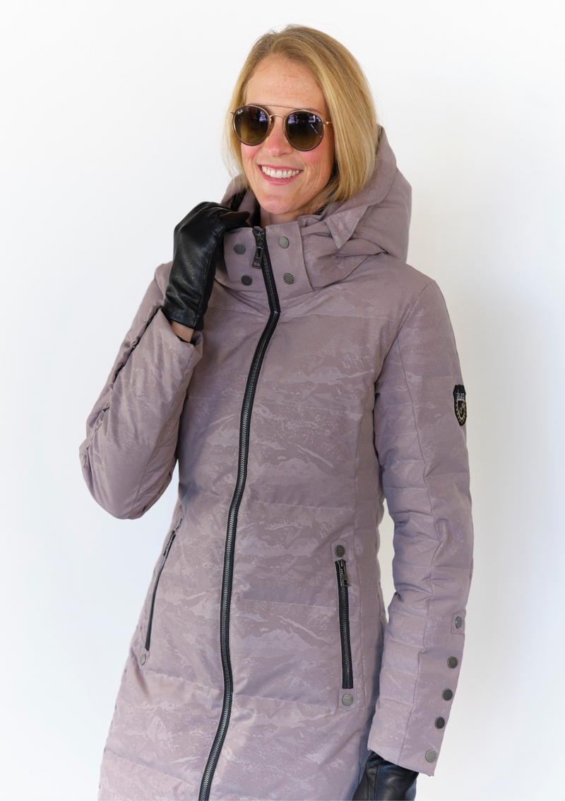 ski jackets, ski pants, luxury skiwear, ski apparel, ski fashion, fur ski apparel, fur trim, Alexandra Long Coat, Skea Limited, Skea Limited - Skea Limited