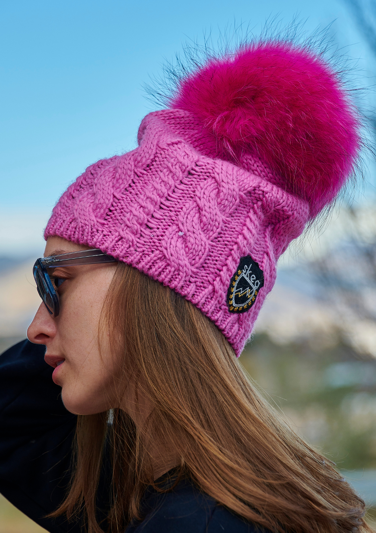 ski jackets, ski pants, luxury skiwear, ski apparel, ski fashion, fur ski apparel, fur trim, Betty (Big Pom) Hat, Skea Limited, Skea Limited - Skea Limited