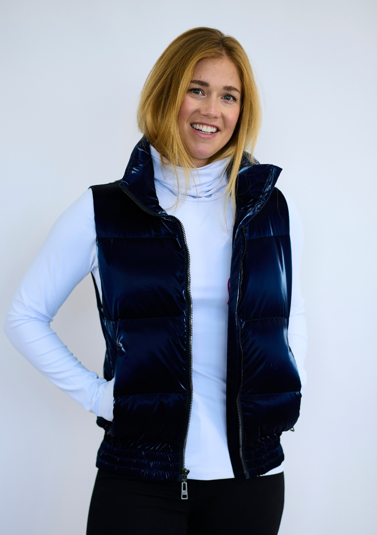 ski jackets, ski pants, luxury skiwear, ski apparel, ski fashion, fur ski apparel, fur trim, Tess Ultra Puffy Vest, Skea Limited, Skea Limited - Skea Limited