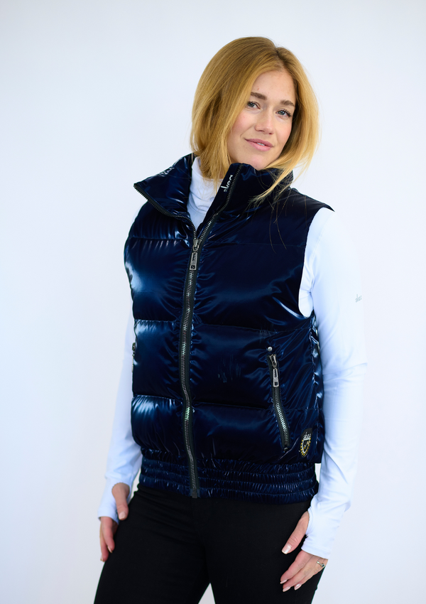 ski jackets, ski pants, luxury skiwear, ski apparel, ski fashion, fur ski apparel, fur trim, Tess Ultra Puffy Vest, Skea Limited, Skea Limited - Skea Limited