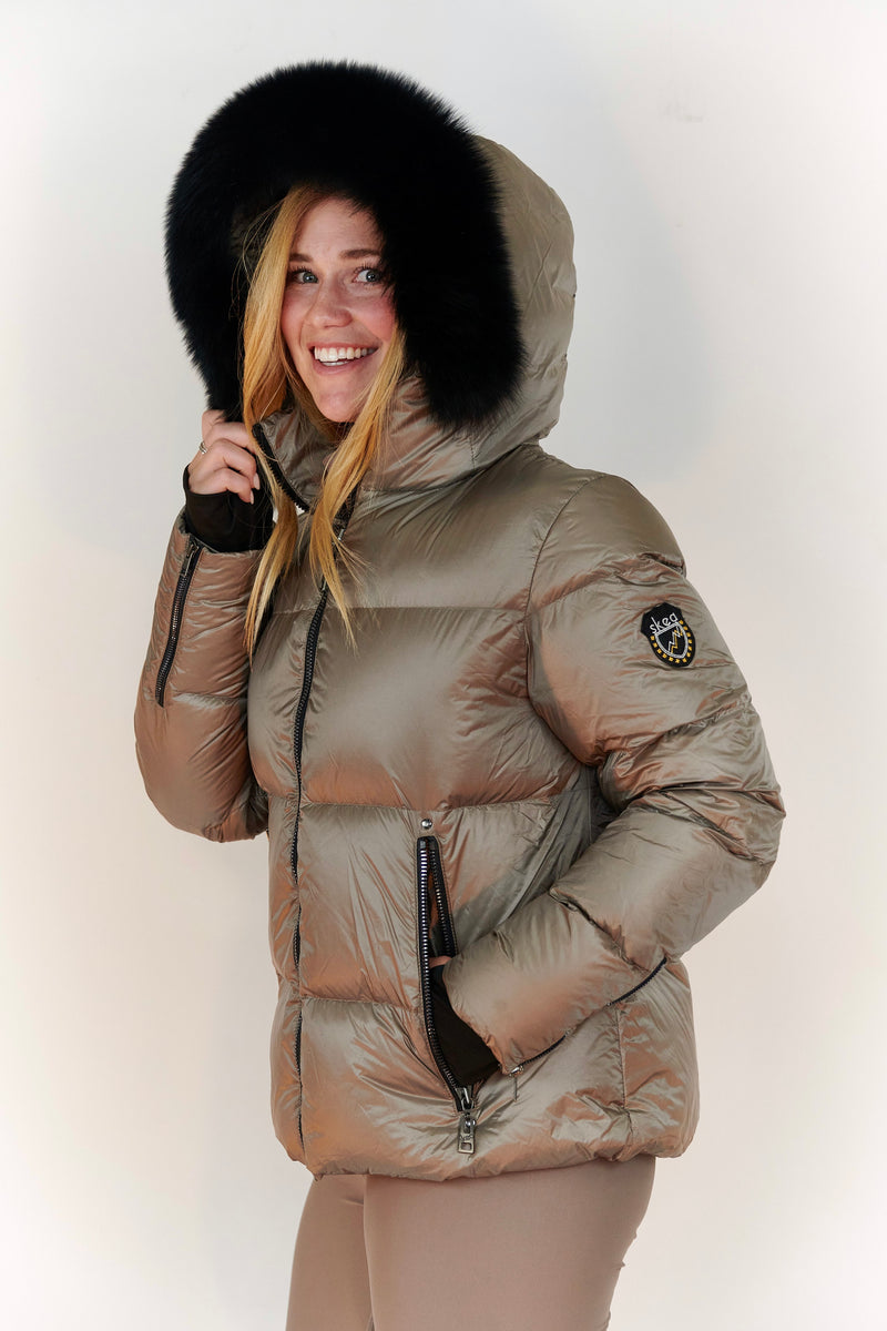 ski jackets, ski pants, luxury skiwear, ski apparel, ski fashion, fur ski apparel, fur trim, Janus Ultra Puffy Jacket, Skea Limited, Skea Limited - Skea Limited