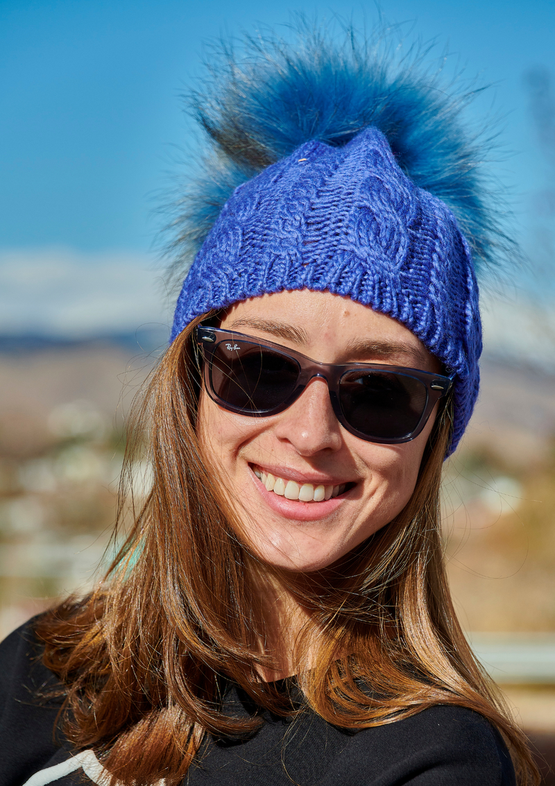 ski jackets, ski pants, luxury skiwear, ski apparel, ski fashion, fur ski apparel, fur trim, Betty (Big Pom) Hat, Skea Limited, Skea Limited - Skea Limited