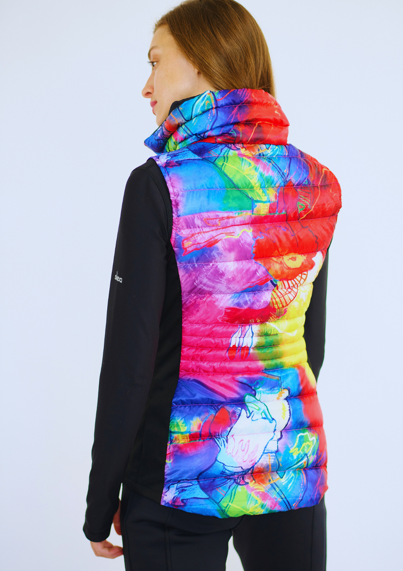 ski jackets, ski pants, luxury skiwear, ski apparel, ski fashion, fur ski apparel, fur trim, Cosmic Vest - Taos Edition, Skea Limited, Skea Limited - Skea Limited