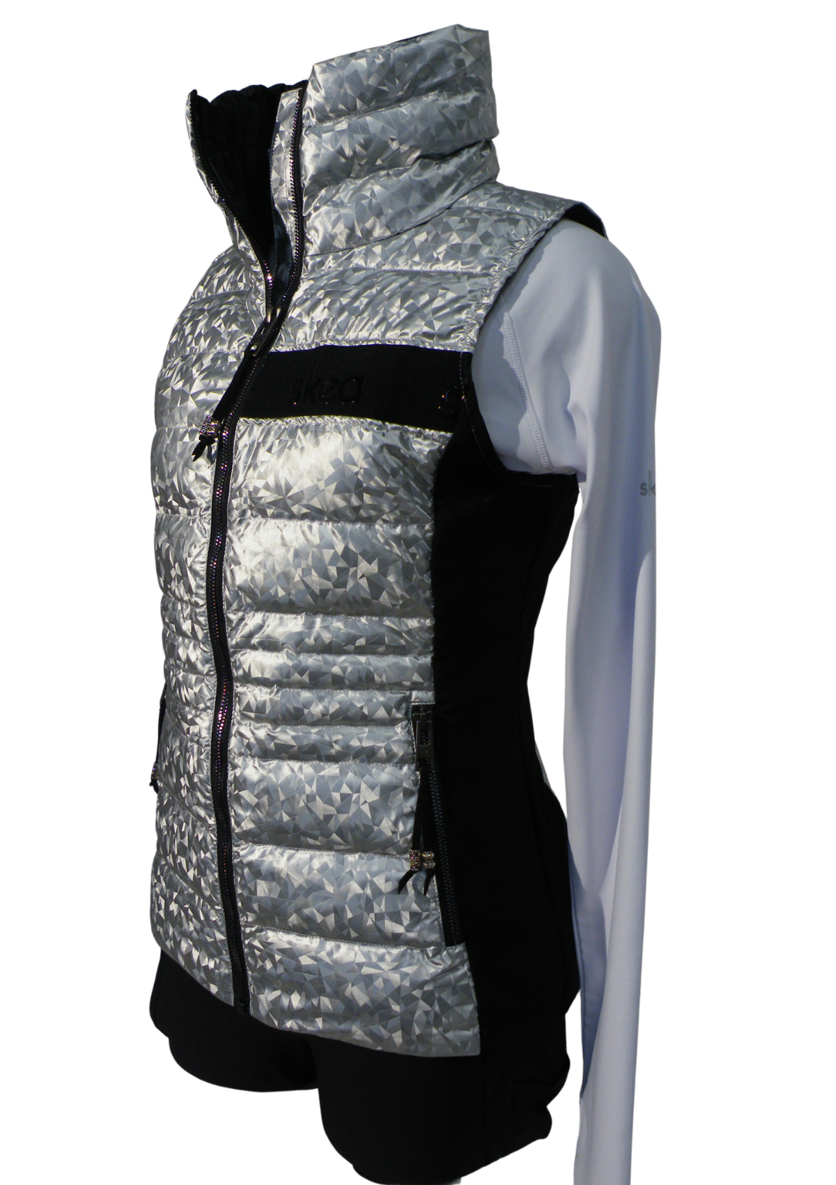 ski jackets, ski pants, luxury skiwear, ski apparel, ski fashion, fur ski apparel, fur trim, Cosmic Vest, Skea Limited, Skea Limited - Skea Limited