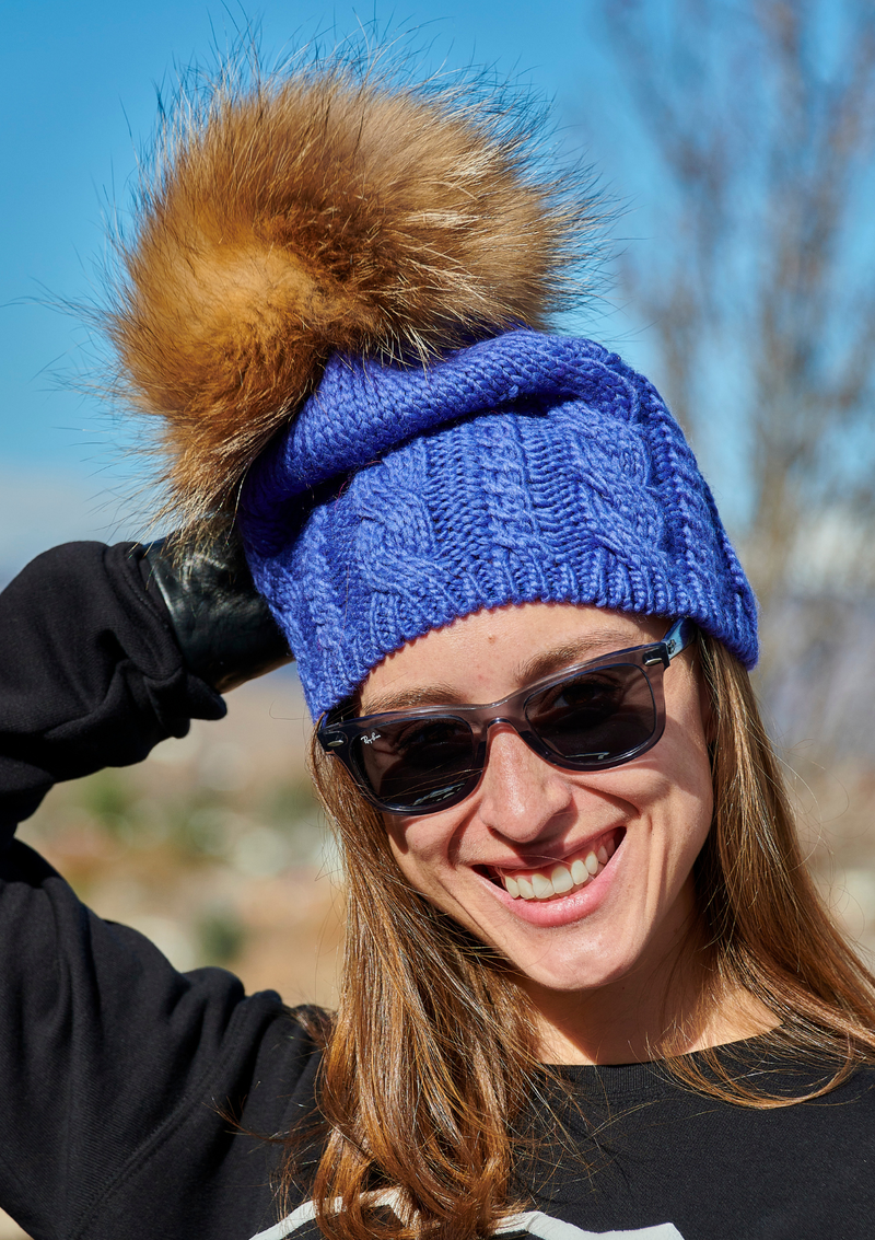 ski jackets, ski pants, luxury skiwear, ski apparel, ski fashion, fur ski apparel, fur trim, Betty (Big Pom) Hat, Skea Limited, Skea Limited - Skea Limited