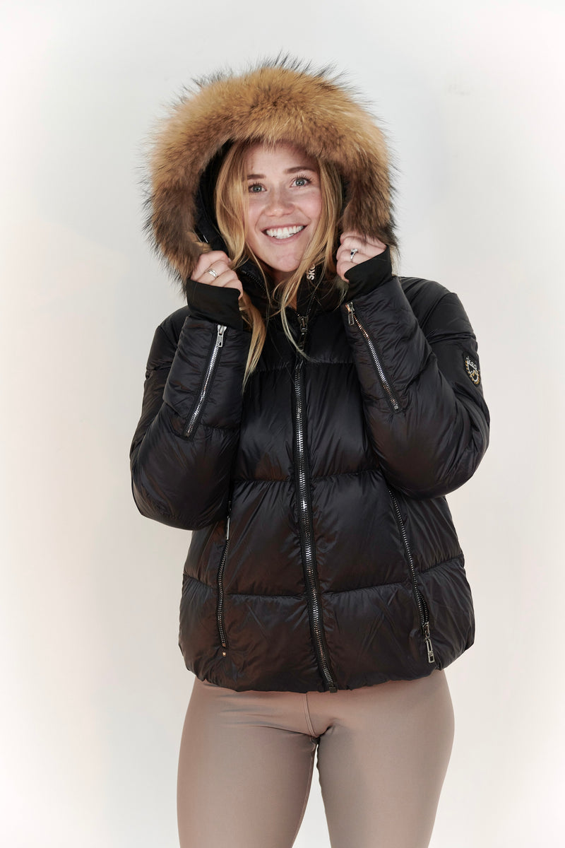 ski jackets, ski pants, luxury skiwear, ski apparel, ski fashion, fur ski apparel, fur trim, Janus Ultra Puffy Jacket, Skea Limited, Skea Limited - Skea Limited