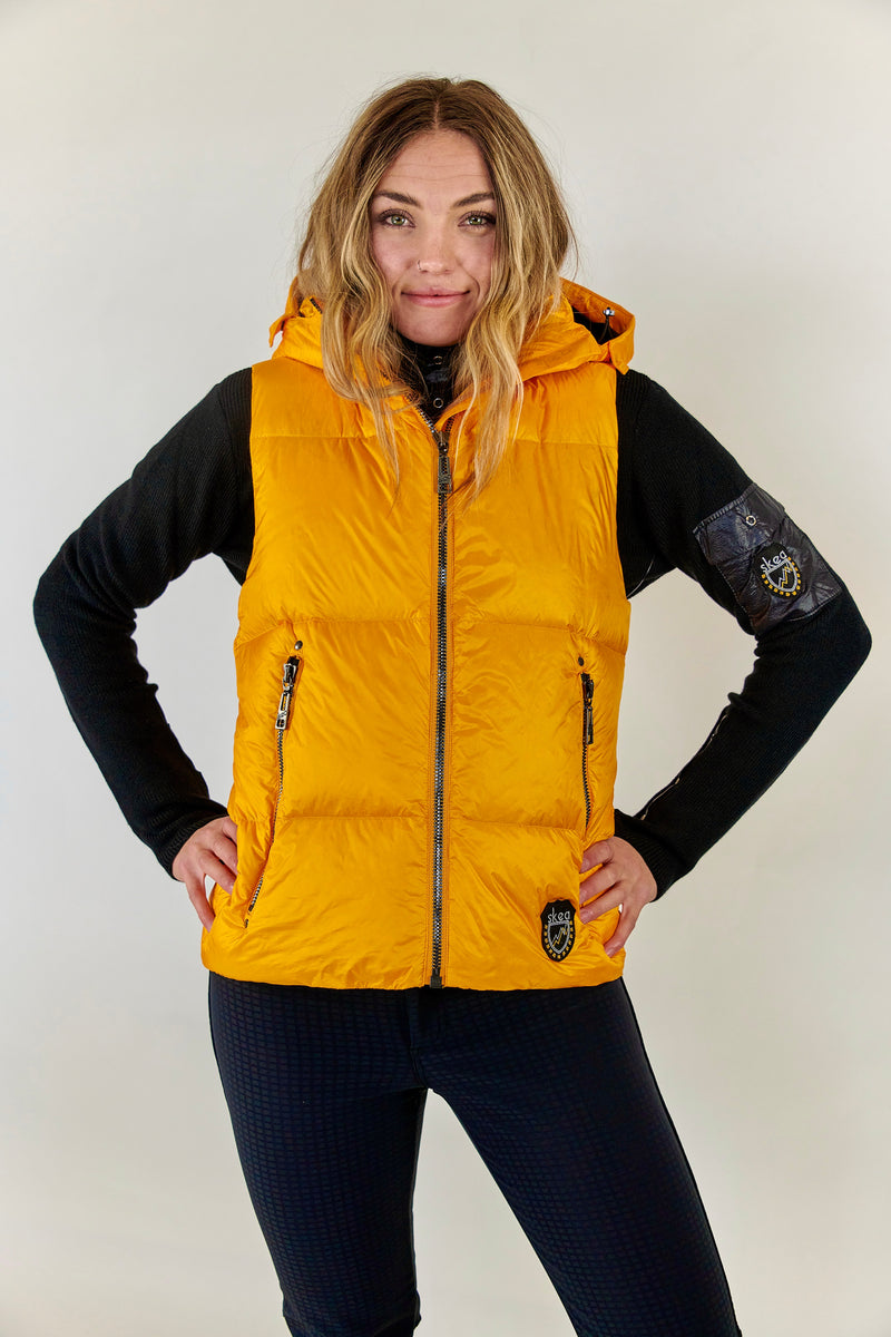 ski jackets, ski pants, luxury skiwear, ski apparel, ski fashion, fur ski apparel, fur trim, Austin Ultra Puffy Vest - Outlet, Skea Limited, Skea Limited - Skea Limited