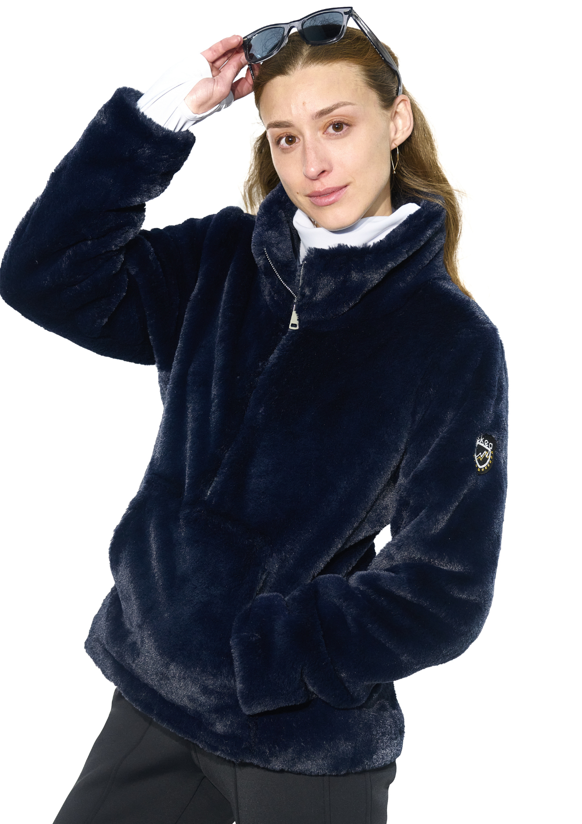 ski jackets, ski pants, luxury skiwear, ski apparel, ski fashion, fur ski apparel, fur trim, Jamie Faux Fur Pullover, Skea Limited, Skea Limited - Skea Limited