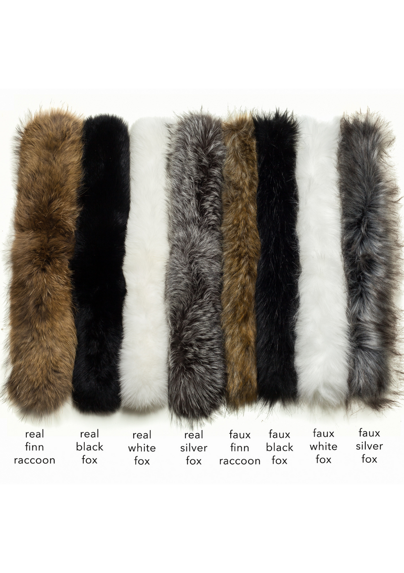 ski jackets, ski pants, luxury skiwear, ski apparel, ski fashion, fur ski apparel, fur trim, Faux Black Fox Fur Border, Skea Limited, Skea Limited - Skea Limited