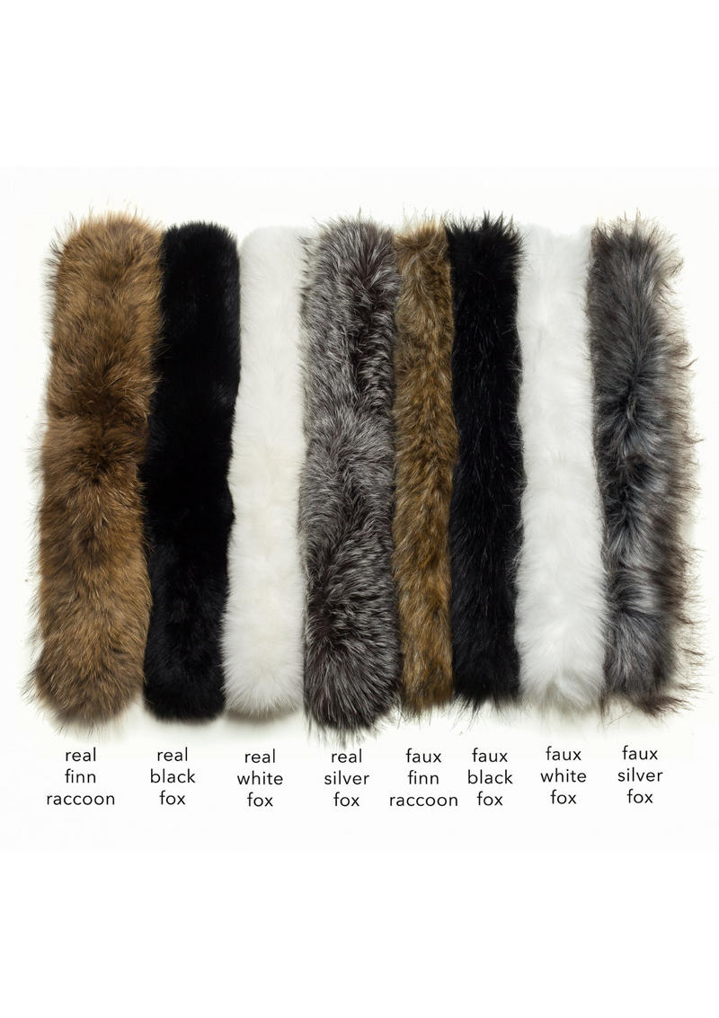 Raccoon fur 2025 hood trim